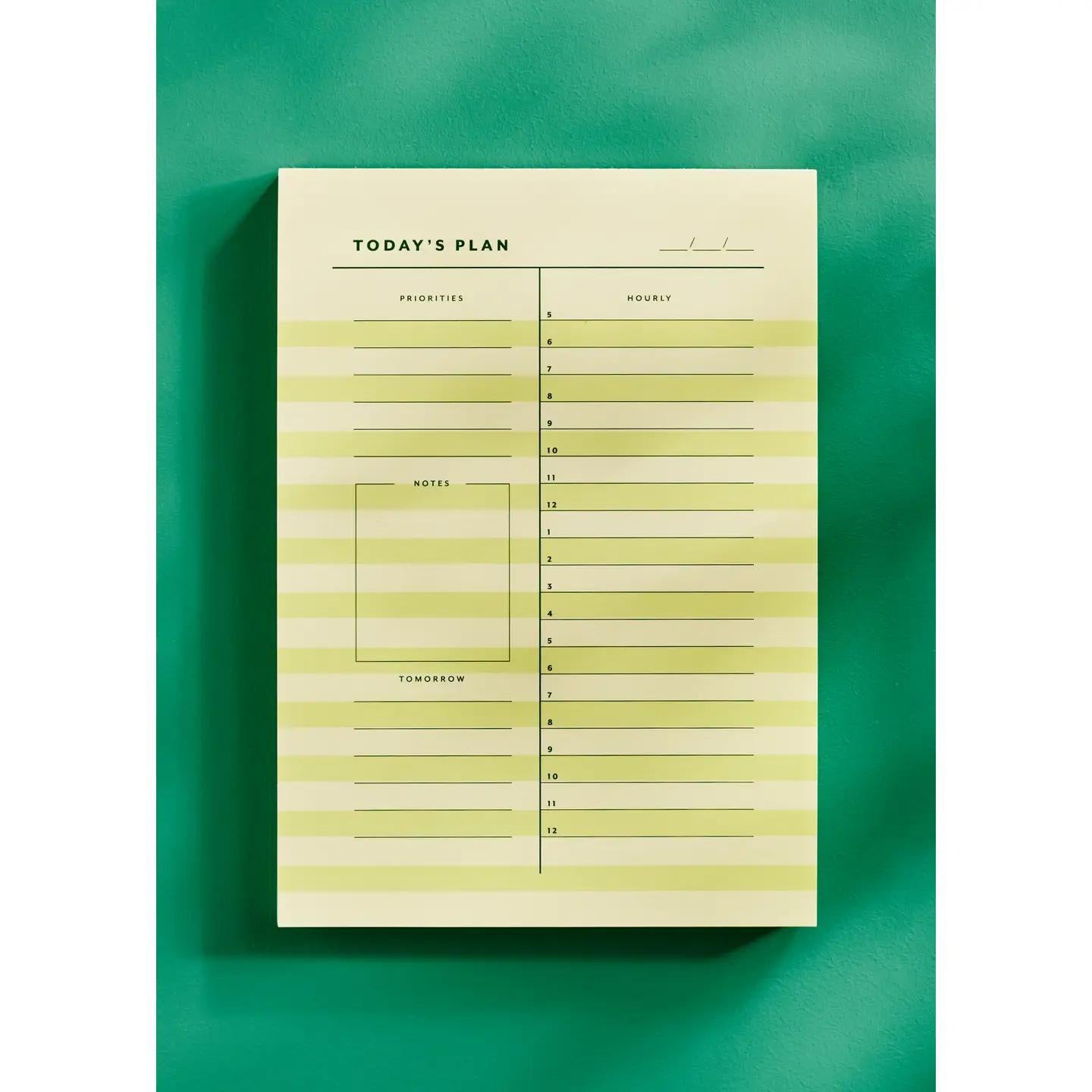 Highlights Yellow Stripe Daily Planner Notepad
