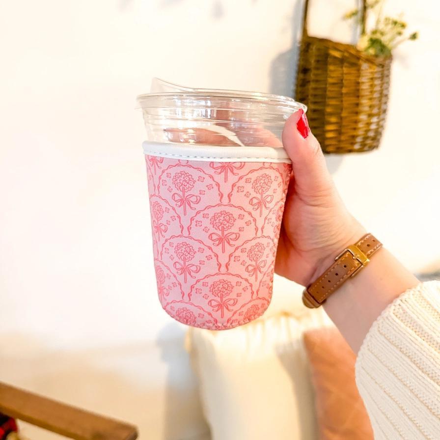 Pink Hydrangeas Coffee Coozie