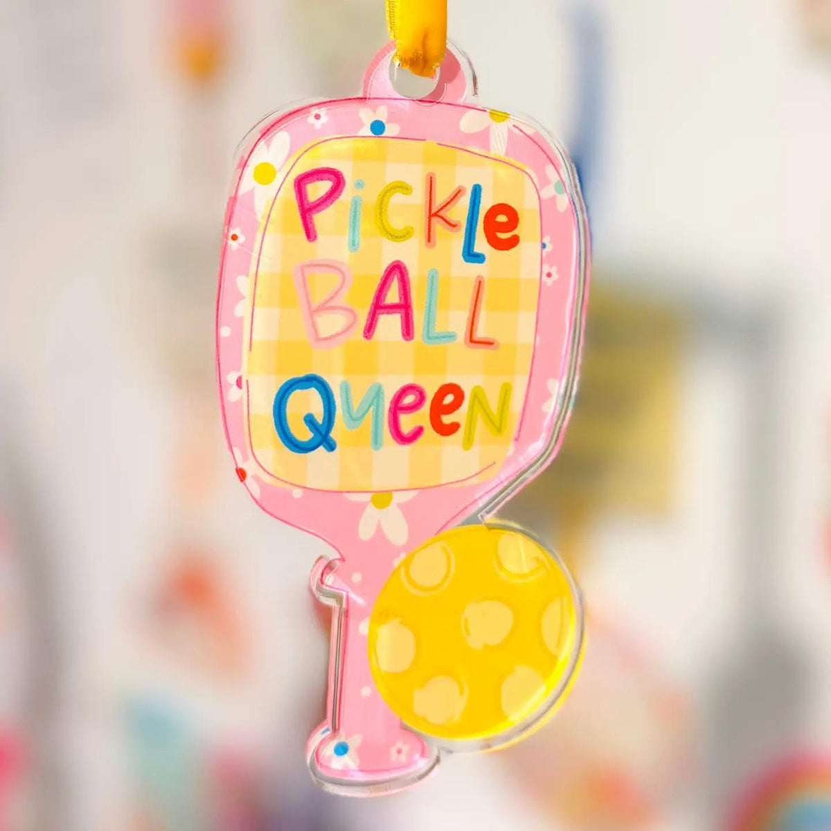 Pickle Ball Queen Acrylic Ornament