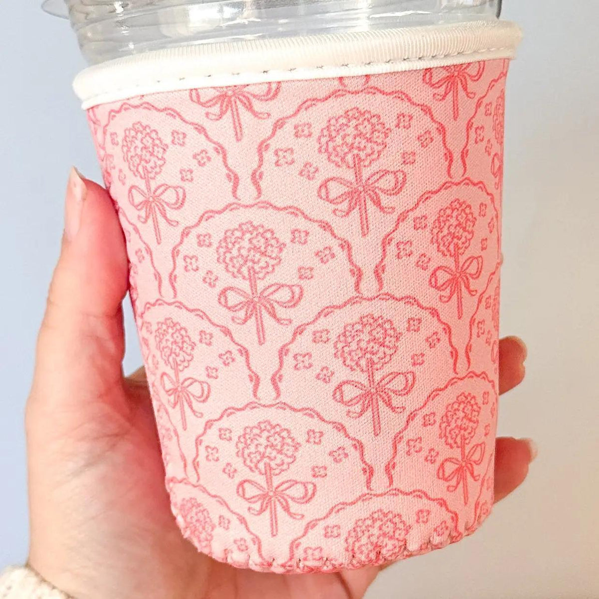 Pink Hydrangeas | Reusable Coffee Sleeve