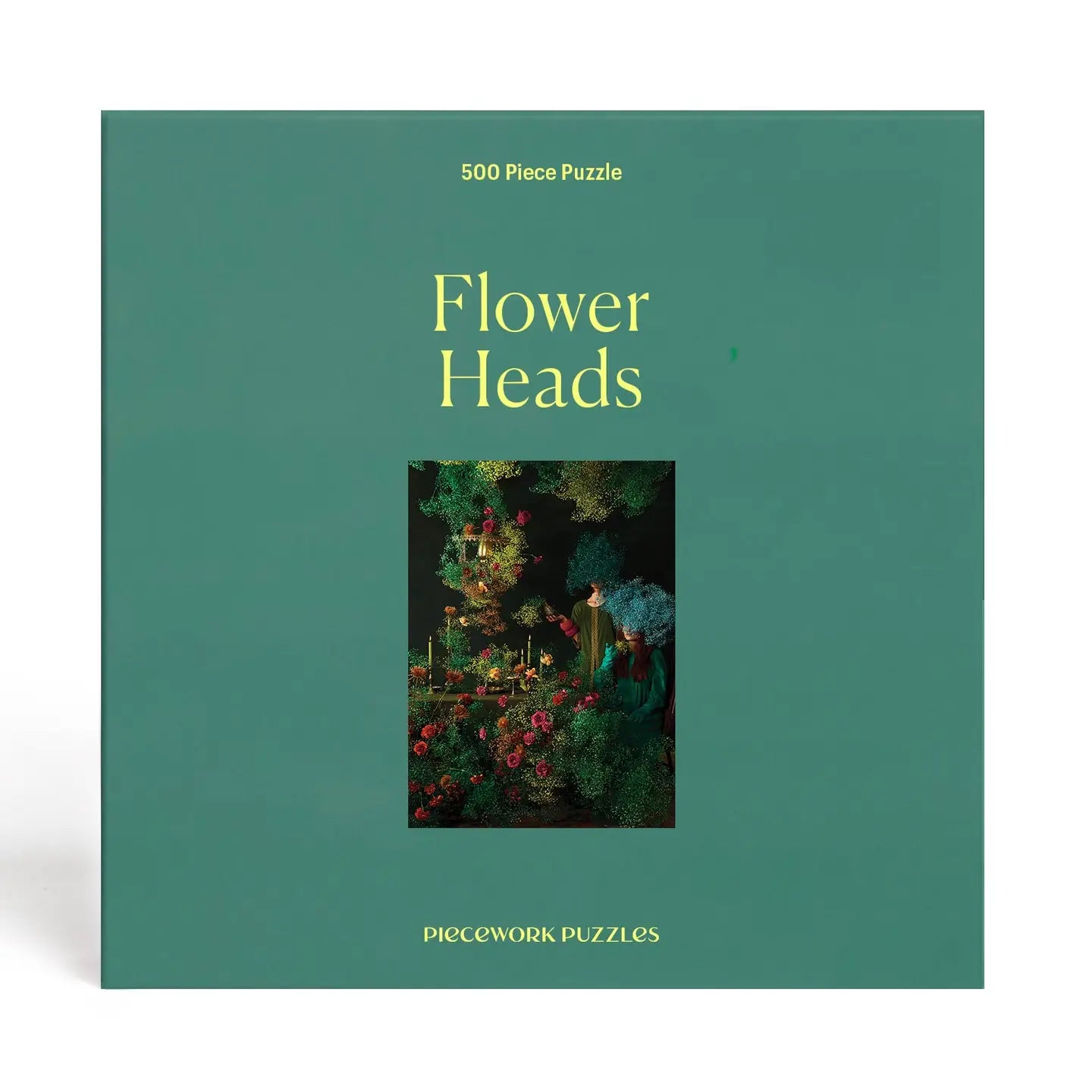 “Surreal Floral Feast Puzzle” – Dreamy dinner table surrounded by glowing candles and flowers
“Flower Clouds Dinner Party” – Close-up of random ribbon-cut puzzle pieces in floral and candlelight design