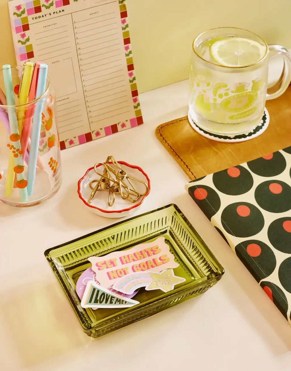 Checkered Flower Planner