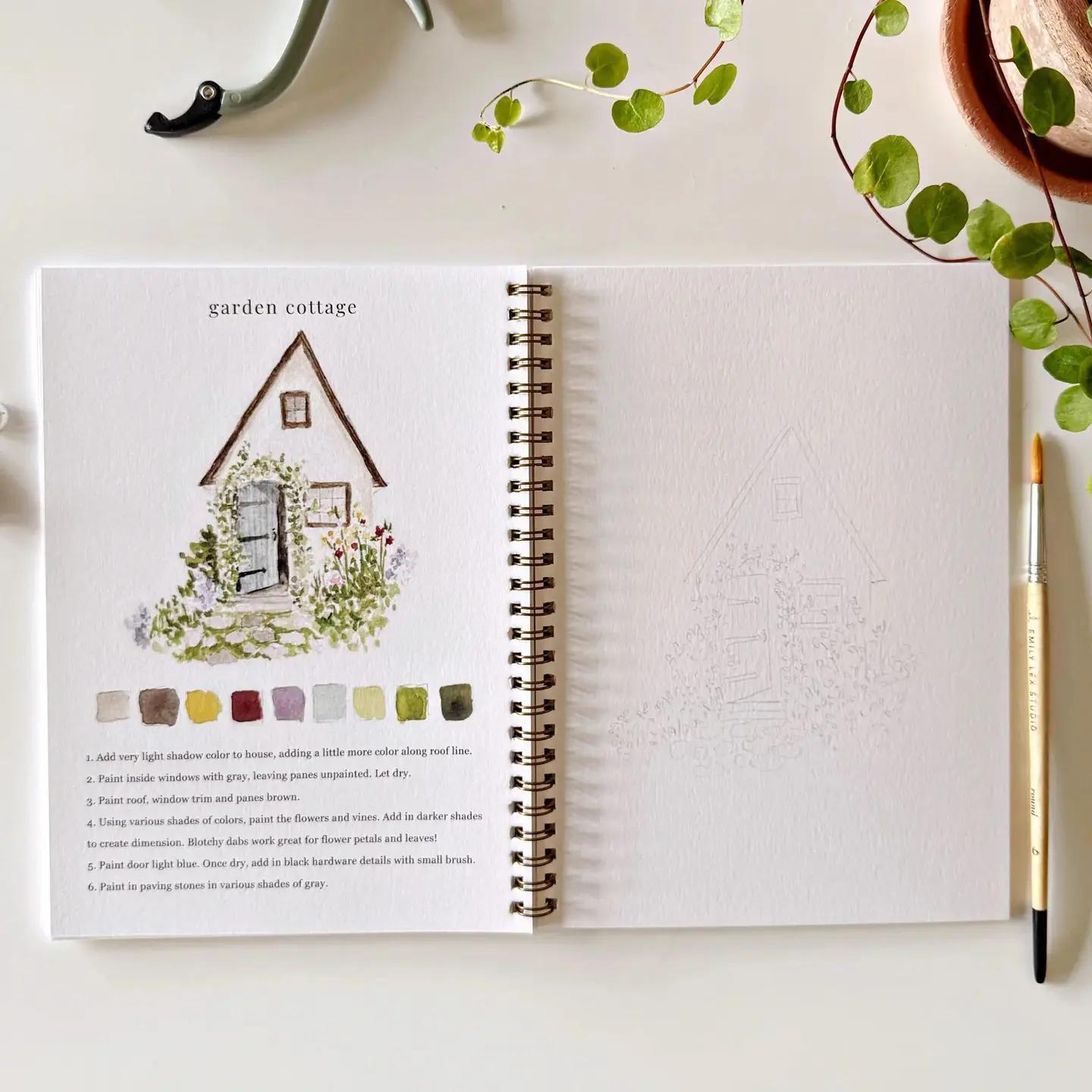 Garden watercolor book