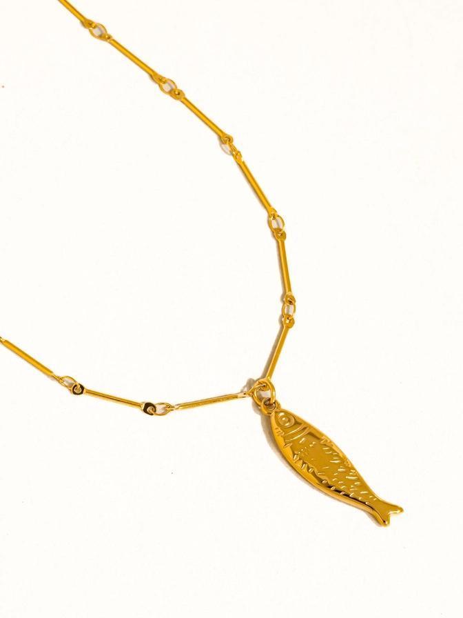 Gold Plated Fish Necklace