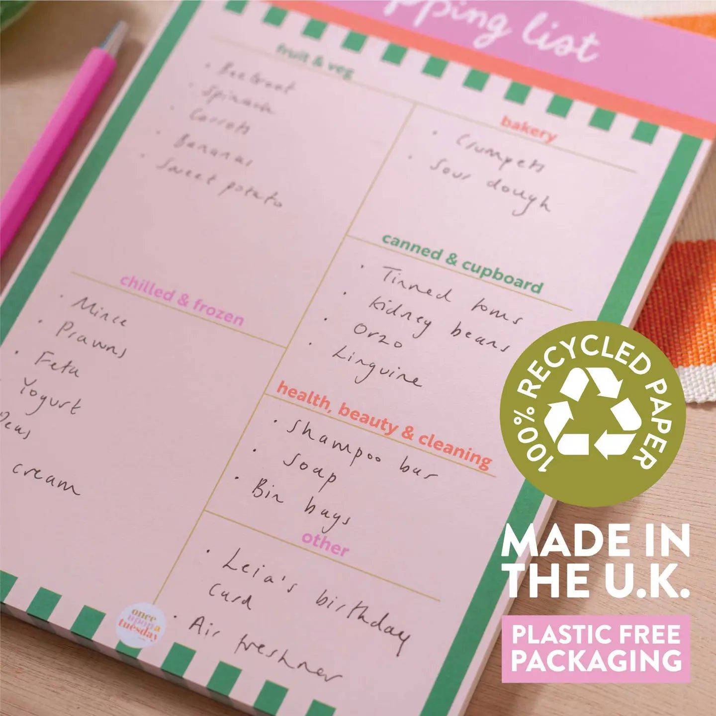 Shopping List Medium Planners