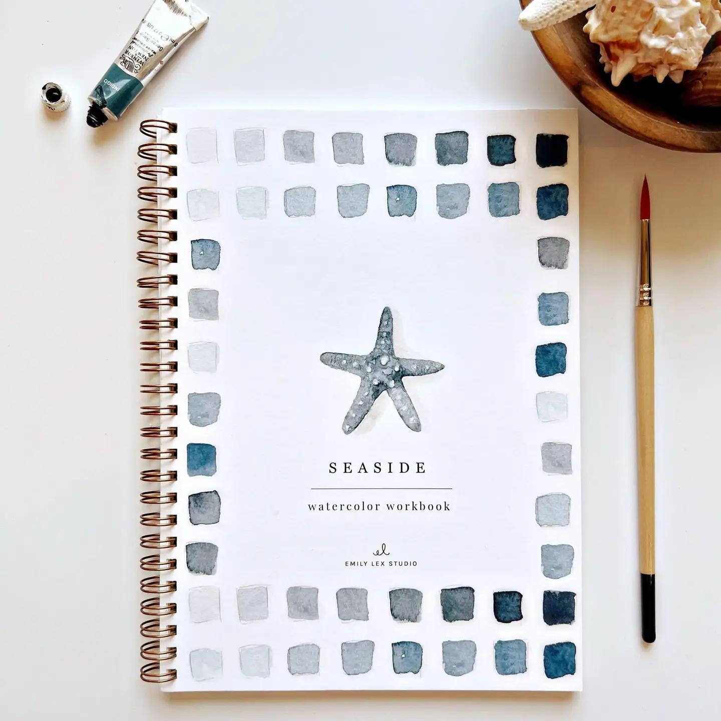 seaside watercolor book