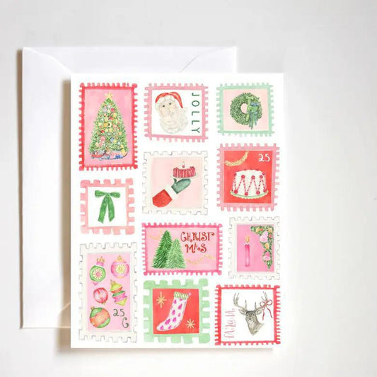 Vintage Christmas Stamp Card