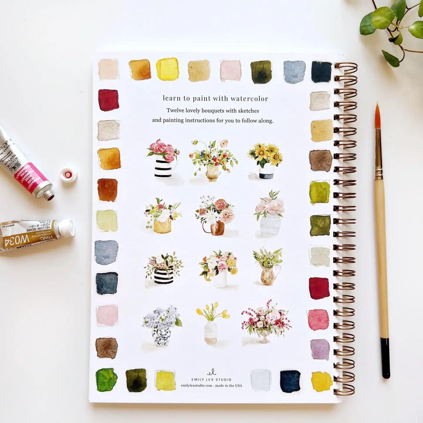Bouquet watercolor book