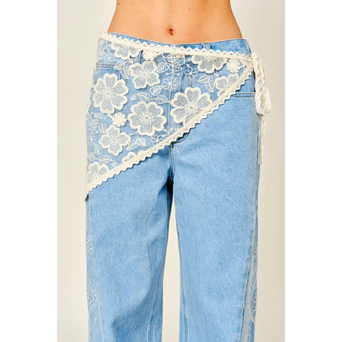 Scarf Lace Wrap Skirt