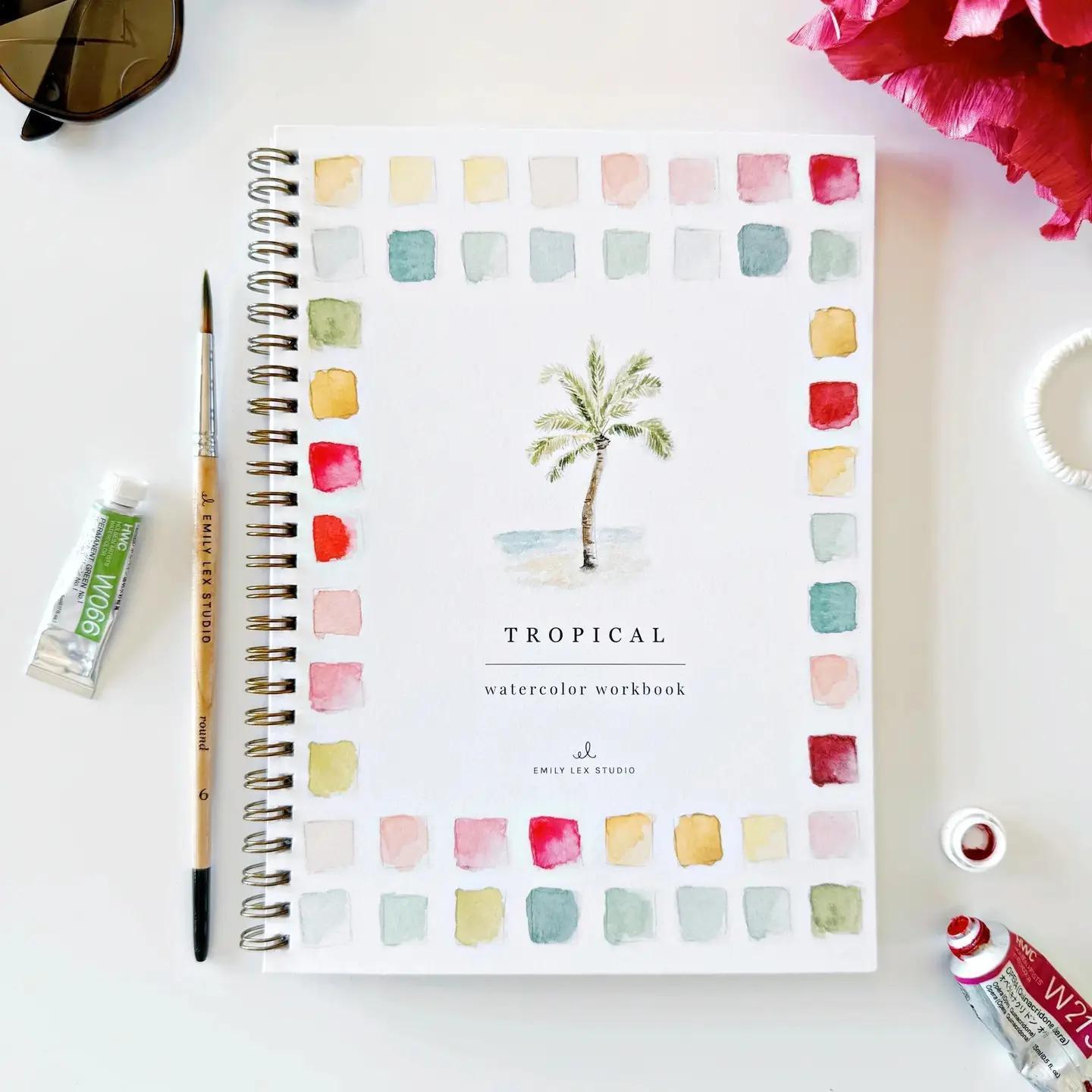 Tropical watercolor book