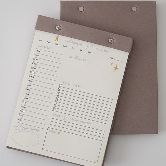 College Daily Planner Notepad