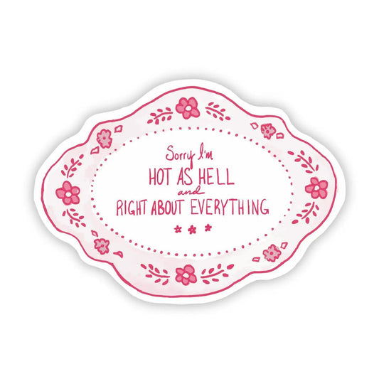 Hot As Hell Die-Cut Sticker