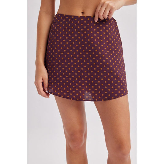 Polka Dot Mini A Line Skirt