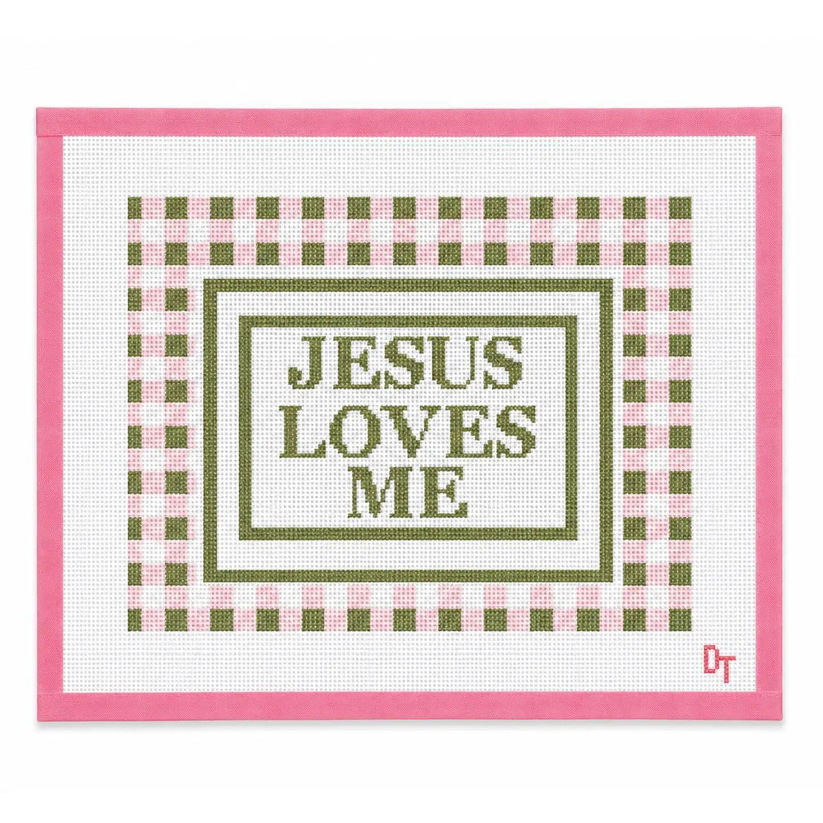 Jesus Loves Me Needlepoint Canvas 13 mesh