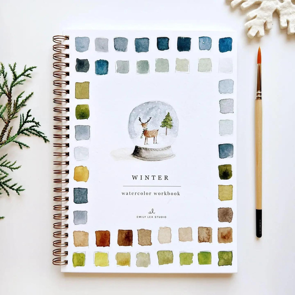 winter watercolor book