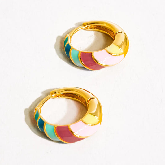 Rainbow Hoops Earrings