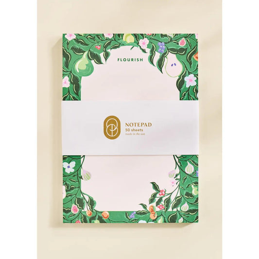 Flourish Blooming Fruits Illustrated Notepad | 50 Sheets
