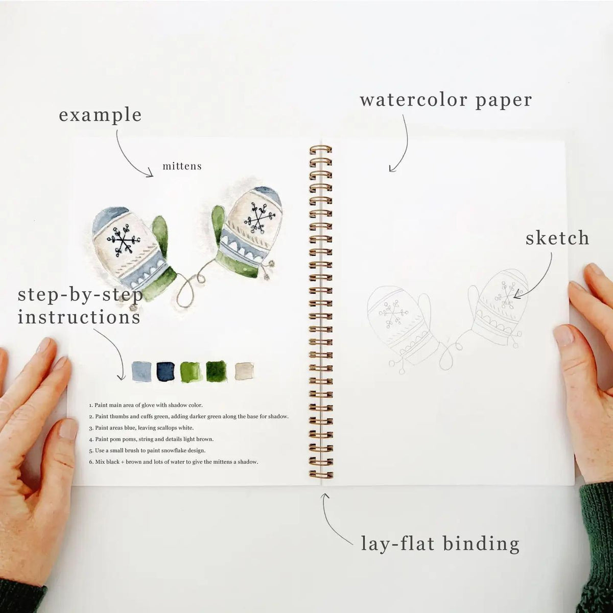 winter watercolor book