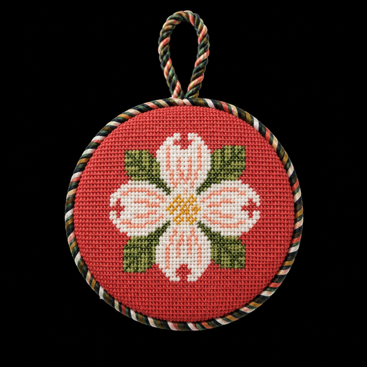 Two part needlepoint ornament workshop