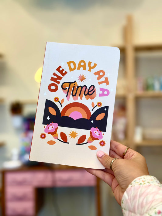 Classic Journal with Positive Quote and Flowers