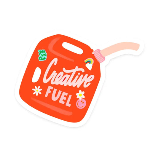 "Fuel Your Fire Gas Can Sticker" – Vibrant die-cut vinyl sticker shaped like a gas can

"Creative Fuel Vinyl Sticker" – Bold and fun sticker perfect for artists and makers

"Weatherproof Gas Can Decal" – Colorful sticker for water bottles, laptops, and notebooks