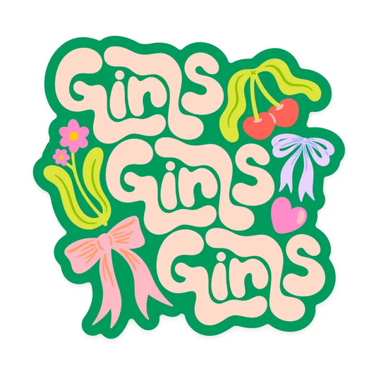 “Girls Rule” – Close-up of the sticker with bold text and pastel background

“Feminine & Fun” – Sticker on a pink water bottle with heart-shaped sunglasses

“Sticker Squad” – Sticker on a laptop next to lip gloss, scrunchies, and other girly accessories