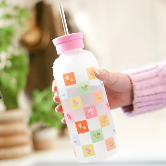 “Sip in Style” – Studio Oh! water bottle with colorful lettering and soft silicone grip

“Hydration with Attitude” – Bottle with straw on a desk surrounded by cute stationery

“Statement Sipper” – Multiple designs lined up with vibrant backdrops and lifestyle props