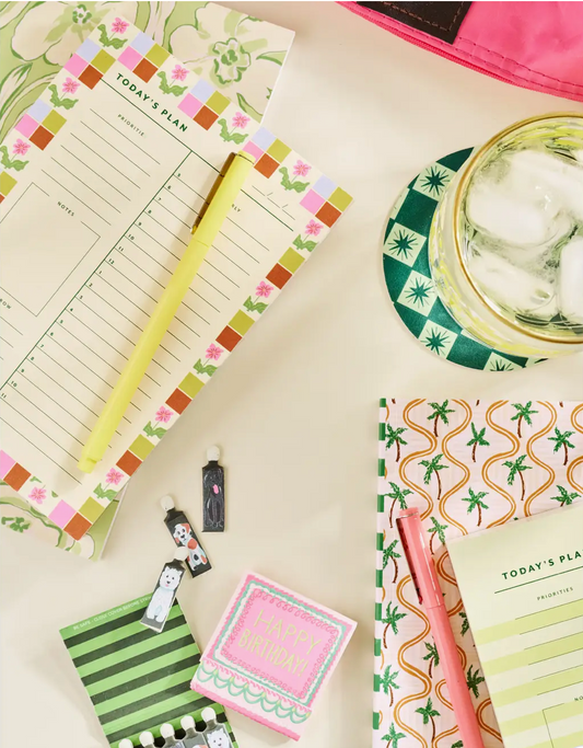 Checkered Flower Planner