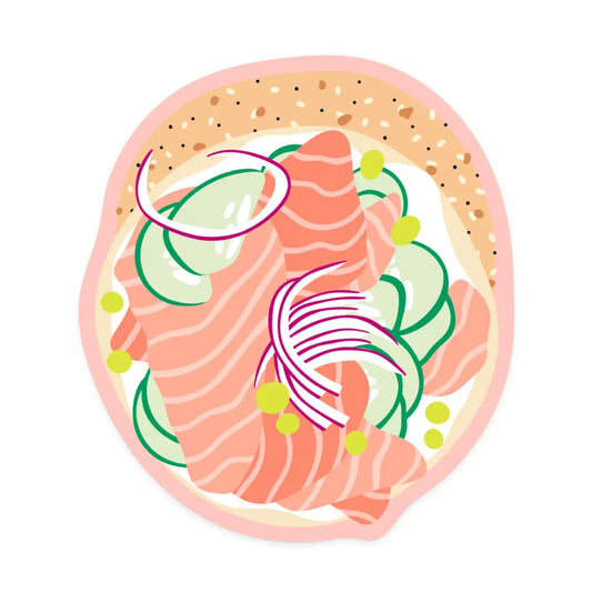 “Sushi Cutie” – Close-up of the sushi sticker with bright, playful colors

“Snack Attack” – Sticker on a water bottle surrounded by chopsticks and soy sauce packets

“Kawaii Cuisine” – Sushi sticker on a journal next to pastel pens and a bento box