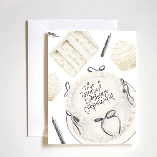 "Sad Girl Birthday Club" – Flat lay of the card with confetti and candles

"Swiftie Stationery Goals" – Close-up showing texture and printed text

"Crying in a Birthday Dress" – Lifestyle image with card held in hand near birthday gift