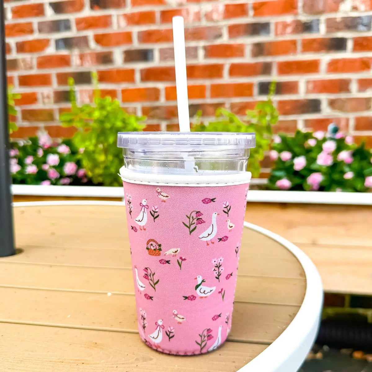 Cottage Geese coffee sleeve