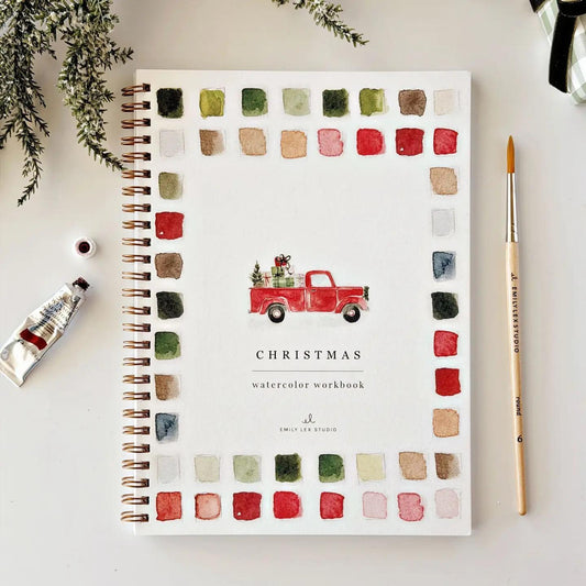 christmas watercolor book