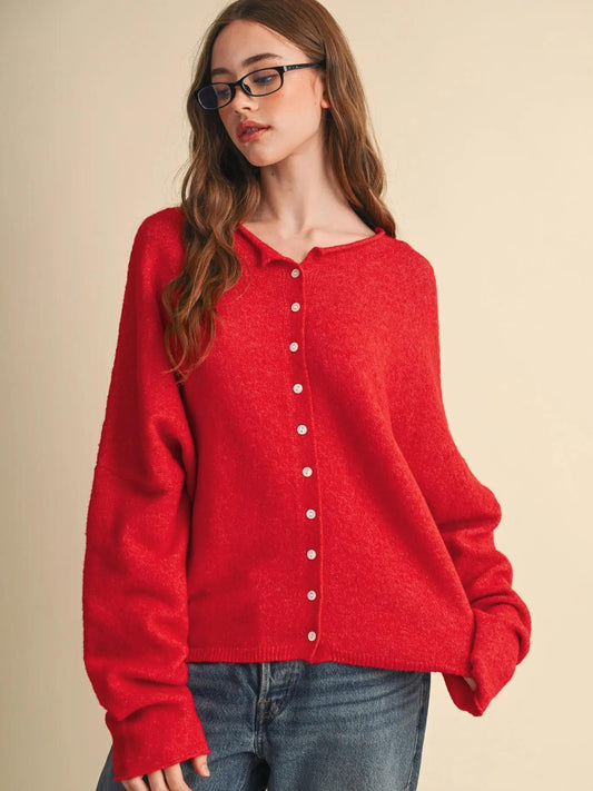 red Cardigan